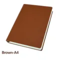 Professional brown A4 size blank sketchbook featuring a thickened faux leather cover - Brown-A4
