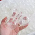 Set aus 5 cm großen transparenten TPR-Hohlkugelhüllen für DIY handgefertigte Stressbälle - Apfel Stil (5cm) / Transparent