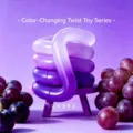 Purple grape-themed temperature sensitive twisting fidget toy for creative stress relief - Temperature Color Changing-Purple