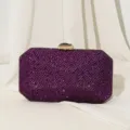 Elegante luxuriöse violette Strass-Abendtasche für Damen, perfekt für Festlichkeiten - Lila