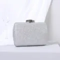 Elegante silberne Glitzer-Abendtasche für formelle Bankette und Abendkleider für Hochzeiten - Silber