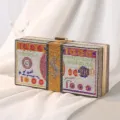 Luxuriöse Dollar-Abendtasche mit glitzernden Strasssteinen und funkelnden Kristallen - bunt