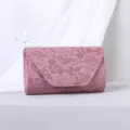 Elegante pinkfarbene Abendtasche aus Spitze für Damen, perfekt für Bankette und formelle Anlässe - Rosa