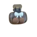 Portable cherry design travel toothbrush head cover protector case in brown color - Gray