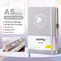 Agenda A5 grigia 2025-2026 con 204 fogli e schede mensili per l'organizzazione - Cielo Stellato Grigio 2025-2026 Inglese Con Elastico / A5