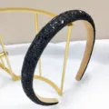 Eleganter hochwertiger schwarzer Kristall-Haarreif mit luxuriösem Light-Luxury-Design - 1.8cm Breit / Schwarz