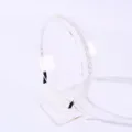 Serre-tête élégant en perles de cristal blanc avec embouts noirs pour femmes - Serre-tête 0.5 Quatre Perles de Cristal / Blanc