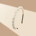 Élégant bandeau de perles rétro fait main avec base dorée pour coiffure de mariée - Serre-Tête Perles 11-2-4