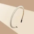 Serre-tête élégant à double rangée de perles pour femmes et mariées - Serre-Tête Perles 11-2-6