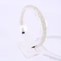Serre-tête fin fait main avec des perles de cristal étincelantes en finition blanche - Style Cristal Taille 1.3 / Blanc