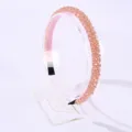 Serre-tête élégant avec perles de cristal rose et bandeau fin pour un look sophistiqué - Style Cristal Taille 1.3 / Rose + Or