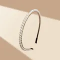 Serre-tête élégant en perles fait main avec perles blanc crème pour mariée et quotidien. - Serre-Tête Perles 11-2-11