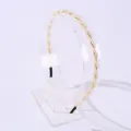 Serre-tête élégant en perles cousues main pour femme avec un bandeau métallique fin - Serre-Tête Perles 11-2-20