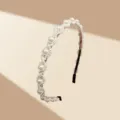 Serre-tête élégant en perles fait main avec motif ondulé pour mariage ou quotidien. - Serre-Tête Perles 11-2-19