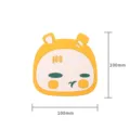 Cartoon bear silicone heat resistant placemat with 100mm x 100mm dimensions detail - S / Orange