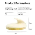 Gedetailleerde afmetingen en materiaalspecificaties van de abrikooskleurige haarborstel - Beige