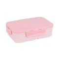 Portable pink plastic lunch box for microwave use, sealed food container - Basic Style / Pink