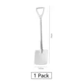 Creative stainless steel flat-head shovel spoon for dessert, 15cm length, 1pc pack - Silver Square Shovel Style / 1 Piece (15*3.2cm) / Silver