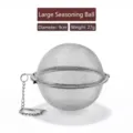 Large 9cm stainless steel mesh spice ball infuser for tea seasonings and herbs filtering - L