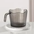 Portabicchiere elegante in plastica grigia con manico per bicchieri usa e getta - 8.5x7x5.7cm / Grigio