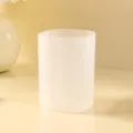 Simple frosted translucent pen holder for desktop organization and minimalist storage - Small Barrel / Frosted Transparent