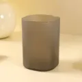 Modern smoke gray translucent desk pen holder with rounded corners and minimalist design - Small Barrel / Frosted Translucent Black