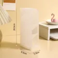 Minimalist slanted translucent four-slot desk organizer pen holder with dimensions - S / 20.5x9.3x5.3cm / Frosted Transparent