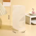 Transparent frosted 4-slot slanted desk organizer with dimensions for pen and brush storage - L / 20.5x9.3x7.5cm / Frosted Transparent