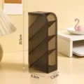 Organizer da scrivania marrone trasparente a 4 livelli con indicatori di dimensione - Taglia S / 20.5x9.3x5.3cm / Traslucido Nero Opaco