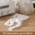 Disposable thickened plastic dust cover for kitchen appliances, 60cm diameter size - Small Size (Suitable for Diameter 60cm) / 10 Pieces Set / Clear
