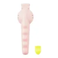 Pink ergonomic chestnut clip opener tool with yellow peeling accessory for home use - Plastic Handle Style / Pink