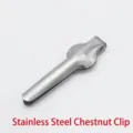 Durable stainless steel chestnut cracker and nut opener tool for home kitchen use - Full Stainless Steel Style / Silver