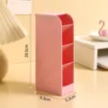 Organizer da scrivania rosa a quattro scomparti, dimensioni 20,5 cm x 9,3 cm x 5,3 cm - Taglia S / 20.5x9.3x5.3cm / Rosa