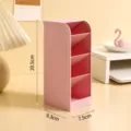 Organizer da scrivania rosa a 4 scomparti inclinati con indicazioni delle dimensioni - Taglia L / 20.5x9.3x7.5cm / Rosa