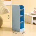 Organizzatore da scrivania blu a quattro scomparti per penne e cancelleria, alto 20,5 cm - Taglia S / 20.5x9.3x5.3cm / Blu