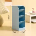 Organizzatore da scrivania azzurro a 4 scomparti inclinati, misura 20,5x9,3x7,5 cm - Taglia L / 20.5x9.3x7.5cm / Blu