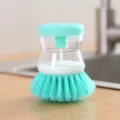 Durable mint green press-type soap dispensing dish brush for efficient kitchen cleaning - 9*7 / Sky Blue