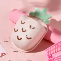 Pineapple wall-mounted storage box for bathroom, pink, 21.3x12.4x6.8cm - Peach Pink