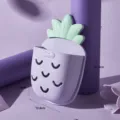Purple pineapple-shaped wall-mounted storage box for bathroom accessories - Purple