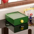 Green dopamine style desktop storage drawer with lattice top and yellow knob - Grid Style / Green
