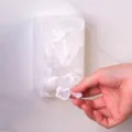 Wall-mounted frosted pull-out storage box for kitchen sink filter mesh bags white - Filter Net Storage Box