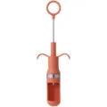 Ergonomic manual stainless steel date and hawthorn pitter tool for efficient kitchen use - Orange