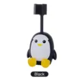 Cartoon penguin adjustable shower head holder in black finish - Black / OPP Bag