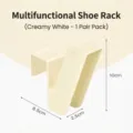 Creamy white multi-functional shoe drying rack for balcony, 1 pair set, 10x8.5x2.5cm - 1 Pair/Pack / Creamy White