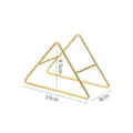 Soporte de metal dorado para platos con medidas de 15x8x9,5cm - Estante de Almacenamiento Dorado / 15x8x9.5cm