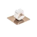 Heavy duty wall-mounted mop and broom holder with white clip and metallic adhesive base - White Brushed