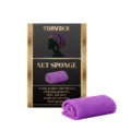 TORVIKX premium purple exfoliating net bath sponge for body cleansing in elegant black box - 1 Piece / Purple