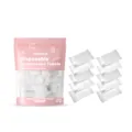 TORVIKX tragbares, weiches Kompressionstuch-Set mit 10 Stück im rosa Druckverschlussbeutel - White (10 Packs) / 10er Pack