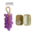Handmade purple grape shaped soap with lavender scent and hanging rope - Lavender Scented / Round Grape Soap / Purple