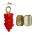 Red rose scented grape-shaped handmade soap with cotton rope and gift tin box - Rose Scent / Gemstone Grape Soap / Red